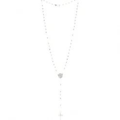 Palais du Rosaire Chapelet de l'Apparition de Lourdes en argent^ Chapelet De Lourdes | Chapelet Argent