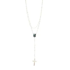 Palais du Rosaire Chapelet de l'apparition de Lourdes en nacre ovale^ Communion | Chapelet De Communion