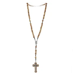 Palais du Rosaire Chapelet de l'Apparition de Lourdes en bois d'olivier^ Chapelet De Lourdes | Chapelet Bois