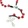 Palais du Rosaire Chapelet de Lourdes avec grains en forme de rose rouge et coeur Ave Maria^ Chapelet De Lourdes | Chapelet Résine