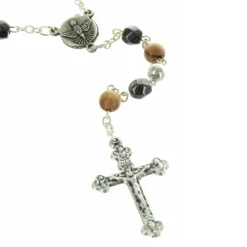Palais du Rosaire Chapelet de Lourdes avec des grains en hématite, bois et métal^ Chapelet De Lourdes | Chapelet Métal