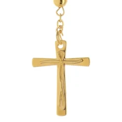 Palais du Rosaire Chapelet de Lourdes doré à l'or fin , coeur Apparition de Lourdes^ Chapelet De Lourdes | Chapelet Métal