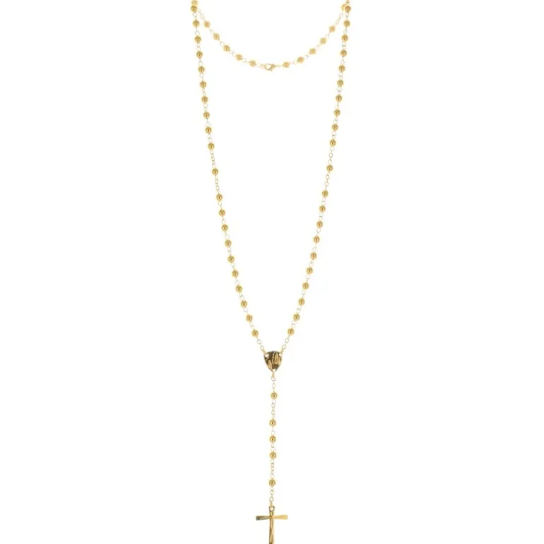 Palais du Rosaire Chapelet de Lourdes doré à l'or fin , coeur Apparition de Lourdes^ Chapelet De Lourdes | Chapelet Métal