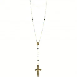Palais du Rosaire Chapelet de Lourdes Doré en Cristal Swarovski avec Coeur Apparition^ Chapelet De Lourdes | Chapelet Cristal
