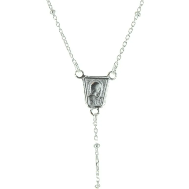 Palais du Rosaire Chapelet de Lourdes en Argent avec un fermoir et des grains 2mm^ Chapelet De Lourdes | Chapelet Argent