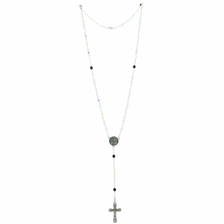 Palais du Rosaire Chapelet de Lourdes en Argent et perles Swarovski 5mm^ Chapelet De Lourdes | Chapelet Argent