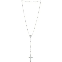 Palais du Rosaire Chapelet de Lourdes en Argent et grains de 3,5mm^ Chapelet De Lourdes | Chapelet Argent