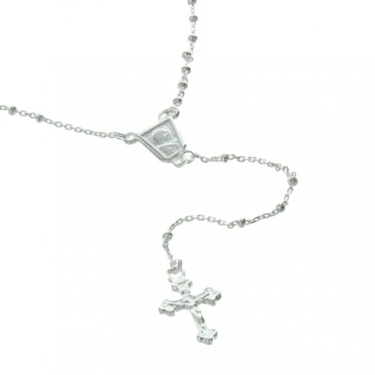 Palais du Rosaire Chapelet de Lourdes en Argent avec un fermoir et des grains 2mm^ Chapelet De Lourdes | Chapelet Argent