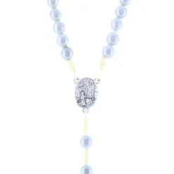 Palais du Rosaire Chapelet de Lourdes en corde grains translucides et coeur Apparition de Lourdes^ Chapelet De Lourdes | Chapelet Corde