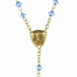 Palais du Rosaire Chapelet de Lourdes en Cristal Swarovski avec une croix en strass^ Chapelet De Lourdes | Chapelet Cristal