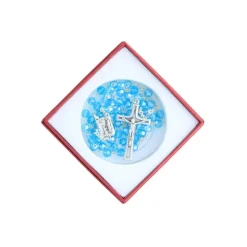 Palais du Rosaire Chapelet de Lourdes en cristal véritable, coeur Apparition de Lourdes^ Chapelet De Lourdes | Chapelet Cristal