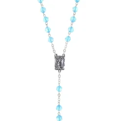 Palais du Rosaire Chapelet de Lourdes en cristal véritable, coeur Apparition de Lourdes^ Chapelet De Lourdes | Chapelet Cristal