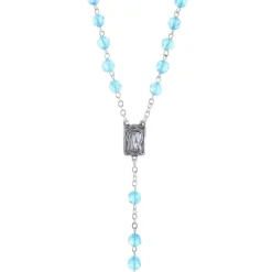 Palais du Rosaire Chapelet de Lourdes en cristal véritable, coeur Apparition de Lourdes^ Chapelet De Lourdes | Chapelet Cristal