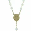 Palais du Rosaire Chapelet de Lourdes en Nacre avec une croix dorée^ Chapelet De Lourdes | Chapelet Nacre
