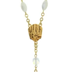 Palais du Rosaire Chapelet de Lourdes en Nacre avec des paters en cristal Swarovski^ Chapelet De Lourdes | Chapelet Nacre