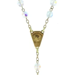Palais du Rosaire Chapelet de Lourdes en Or et grains 4mm en Swarovski^ Chapelet Or