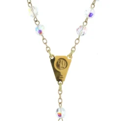 Palais du Rosaire Chapelet de Lourdes en Or et grains 4mm en Swarovski^ Chapelet Or