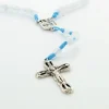 Palais du Rosaire Chapelet de Lourdes en pierres d'agate blanche et corde bleue^ Chapelet De Lourdes | Chapelet Corde