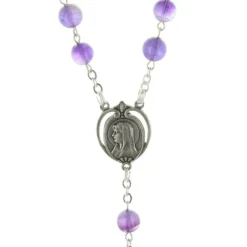Palais du Rosaire Chapelet de Lourdes en pierre d'Améthyste^ Chapelet De Lourdes | Chapelet Pierre