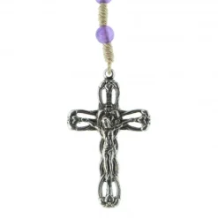 Palais du Rosaire Chapelet de Lourdes en pierres de Quartz^ Chapelet De Lourdes | Chapelet Corde
