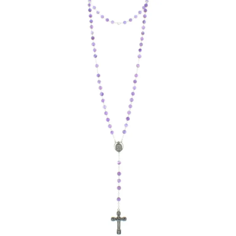 Palais du Rosaire Chapelet de Lourdes en pierre d'Améthyste^ Chapelet De Lourdes | Chapelet Pierre