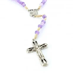 Palais du Rosaire Chapelet de Lourdes en pierres de Quartz^ Chapelet De Lourdes | Chapelet Corde