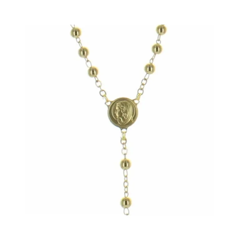 Palais du Rosaire Chapelet de Lourdes en Plaqué Or avec fermoir avec Grains de 5mm^ Chapelet De Lourdes | Chapelet Plaqué Or