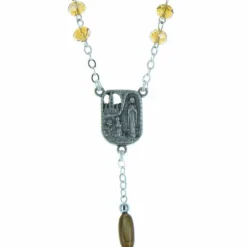 Palais du Rosaire Chapelet de Lourdes en verre avec paters en nacre colorés^ Chapelet De Lourdes | Chapelet Verre