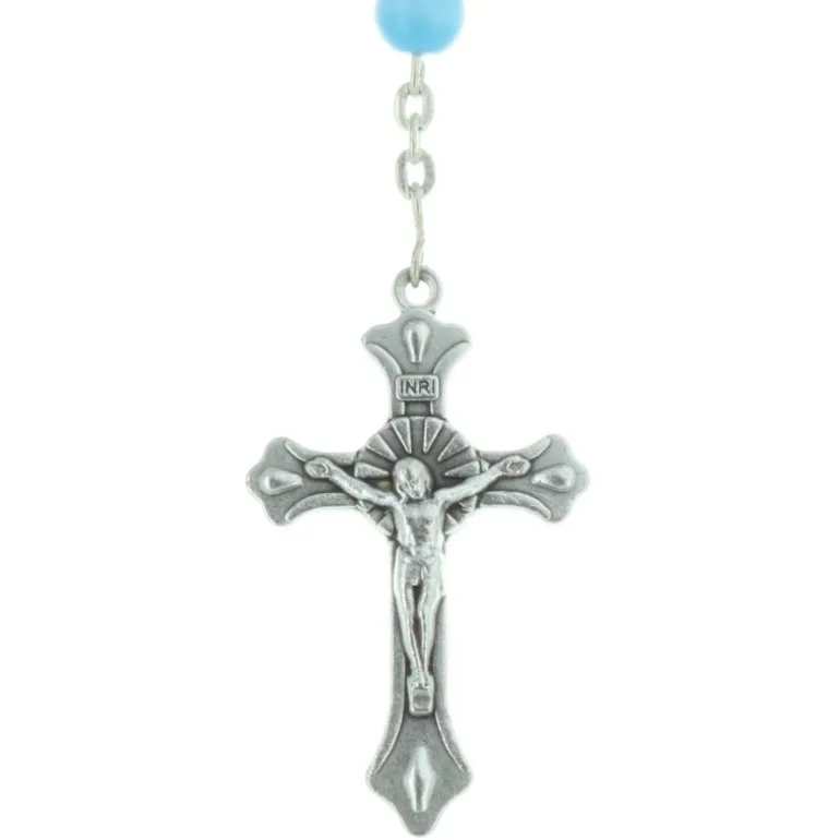 Palais du Rosaire Chapelet de Lourdes en verre avec son petit livret de prière^ Chapelet De Lourdes | Chapelet Verre