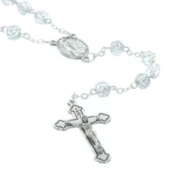 Palais du Rosaire Chapelet de Lourdes grains en forme de rose et coeur Apparition de Lourdes^ Chapelet De Lourdes | Chapelet Résine
