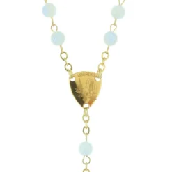 Palais du Rosaire Chapelet de Lourdes nacre blanche et coeur apparition et basilique de Lourdes^ Communion | Chapelet De Communion