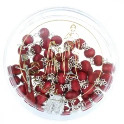 Palais du Rosaire Chapelet de Lourdes parfumé à la rose et coeur Apparition de Lourdes en boîte^ Chapelet De Lourdes | Chapelet Parfumé