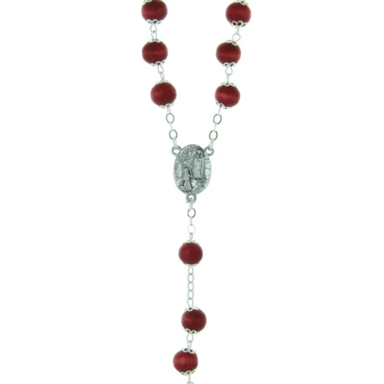 Palais du Rosaire Chapelet de Lourdes parfumé à la rose et coeur Apparition de Lourdes en boîte^ Chapelet De Lourdes | Chapelet Parfumé
