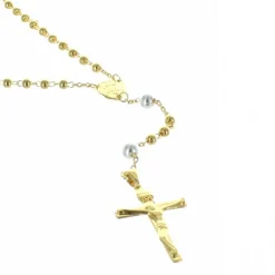 Palais du Rosaire Chapelet de Lourdes Plaqué Or et paters en Argent^ Chapelet De Lourdes | Chapelet Argent