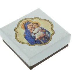 Palais du Rosaire Chapelet de Notre Dame du Mont Carmel en verre avec une boîte^ Chapelet Verre