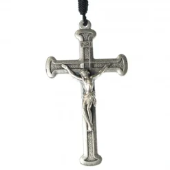 Palais du Rosaire Chapelet de Saint Antoine en bois noir avec fermoir et paters et coeur de la Vierge à l'enfant en métal^ Chapelet Métal | Chapelet Corde