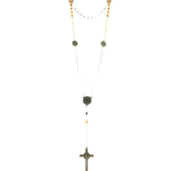 Palais du Rosaire Chapelet de Saint Benoît en verre multicolor^ Chapelet De Saint Benoît | Chapelet Verre