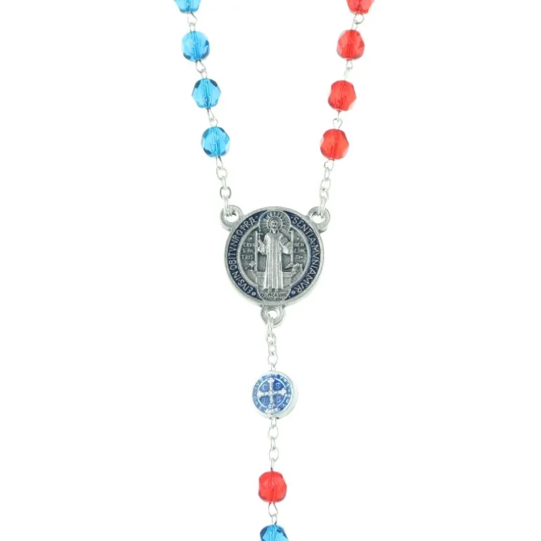 Palais du Rosaire Chapelet de Saint Benoît en verre émaillé avec sa boite^ Chapelet De Saint Benoît | Chapelet Verre