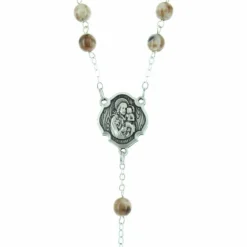 Palais du Rosaire Chapelet de Saint Joseph avec des grains en verre 7mm^ Chapelet Verre | Chapelet De Saint Joseph