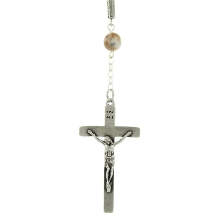Palais du Rosaire Chapelet de Saint Joseph avec des grains en verre 7mm^ Chapelet Verre | Chapelet De Saint Joseph