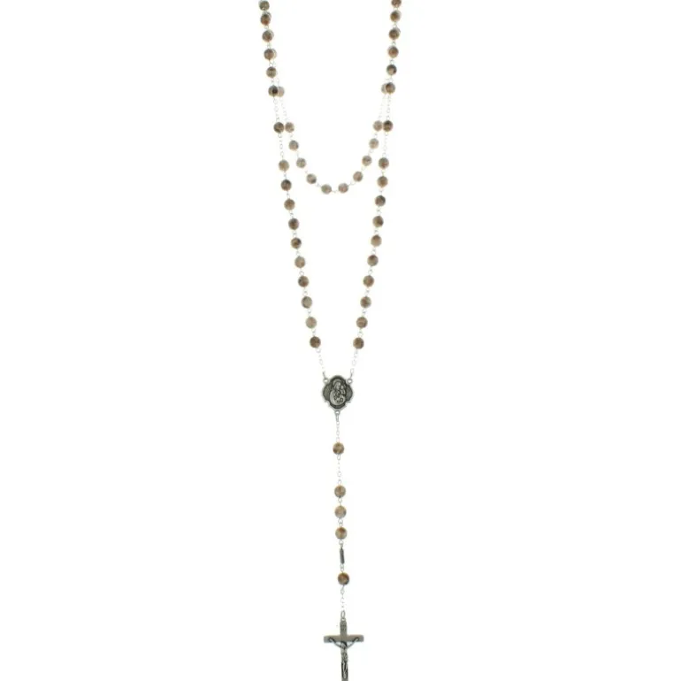 Palais du Rosaire Chapelet de Saint Joseph avec des grains en verre 7mm^ Chapelet Verre | Chapelet De Saint Joseph