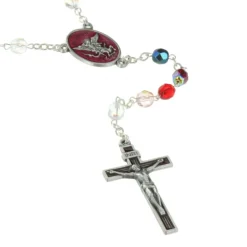 Palais du Rosaire Chapelet de Saint Michel en verre avec une boîte^ Chapelet De Saint Michel | Chapelet Verre
