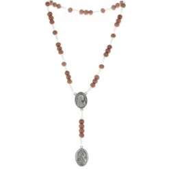 Palais du Rosaire Chapelet de Saint Michel en corde et grains en bois^ Chapelet Corde | Chapelet Bois