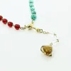 Palais du Rosaire Chapelet des Disciples de Jesus en Verre Multicolore avec Coeur en Verre de Murano^ Chapelet Verre