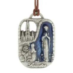 Palais du Rosaire Chapelet dizainier de l'Apparition de Lourdes en palissandre^ Chapelet De Lourdes | Chapelet Dizainier