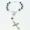 Palais du Rosaire Chapelet dizainier de Lourdes grains en hématite et coeur Apparition Lourdes^ Chapelet De Lourdes | Chapelet Dizainier