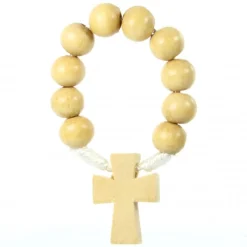 Palais du Rosaire Chapelet dizainier grains bois sur corde^ Chapelet Dizainier
