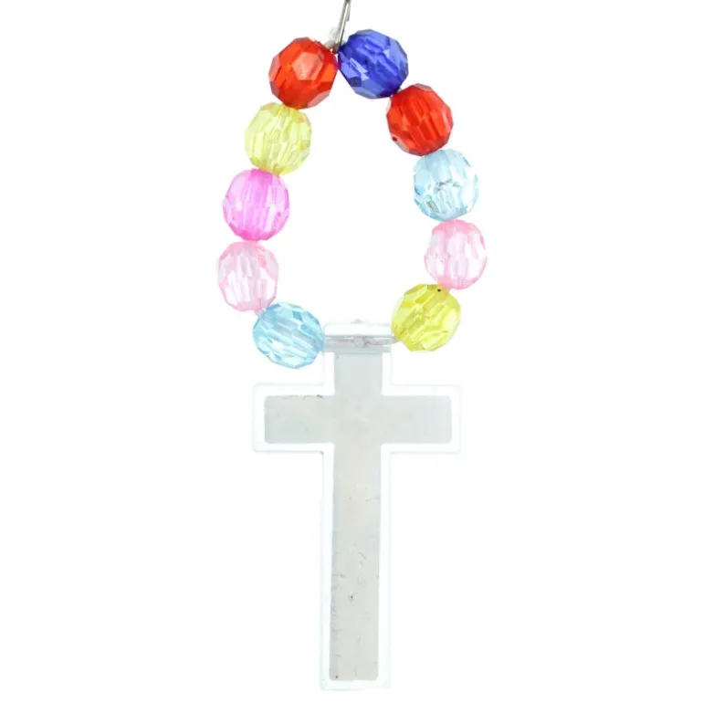 Palais du Rosaire Chapelet Dizainier Multicolor avec croix du Christ^ Chapelet Dizainier