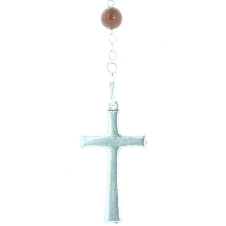 Palais du Rosaire Chapelet Eau de Lourdes avec grains paillettés^ Chapelet Eau De Lourdes | Chapelet De Lourdes