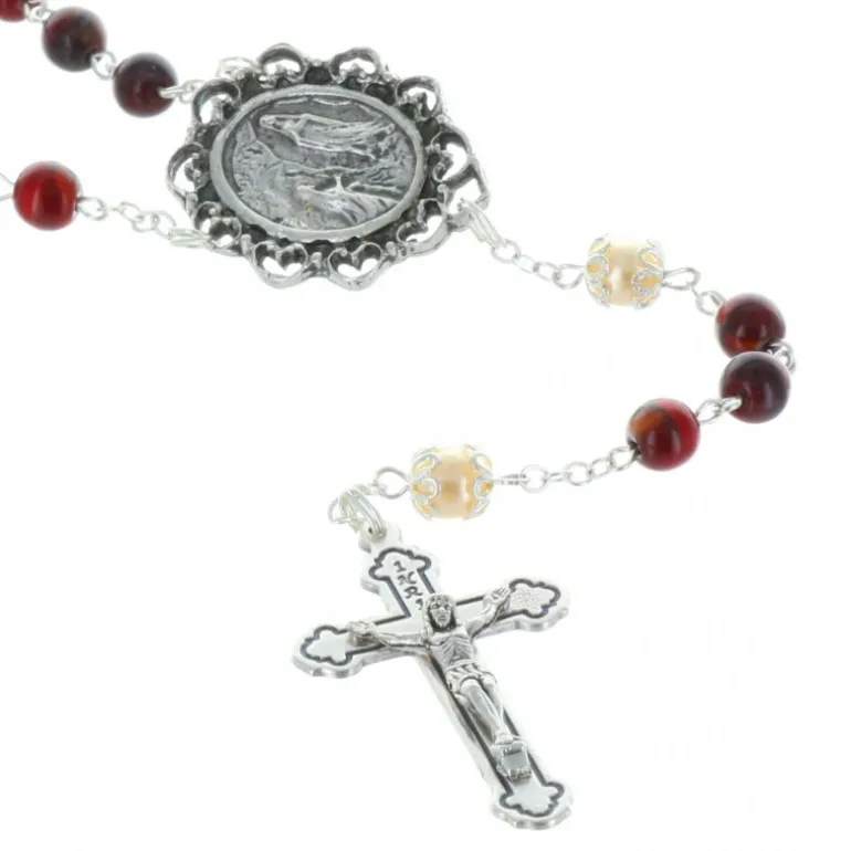 Palais du Rosaire Chapelet eau de Lourdes et coeur Apparition de Lourdes^ Chapelet Eau De Lourdes | Chapelet De Lourdes